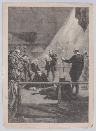 Execution of Mary, Queen of Scots, from "Illustrated London News" by William Luson Thomas, print, 1861
