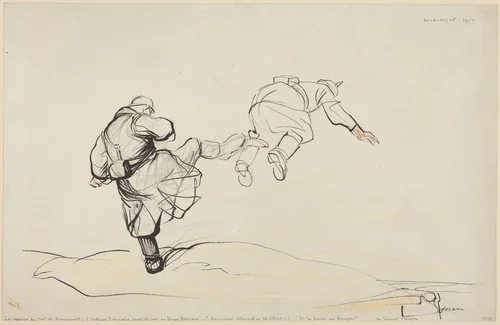 The Taking of Fort Douaumont by Jean-Louis Forain, drawing, 1916