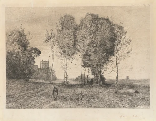 Souvenir d’Italie by Maxime Lalanne; Jean-Baptiste-Camille Corot; Arnold & Tripp, print, 1875-1885