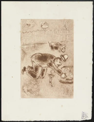Avarice II (L'Avarice II) from The Seven Deadly Sins (Les Sept péchés capitaux) by Marc Chagall, print, 1925
