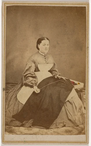 Mrs. Cynthia Bower by J. Halstead, photograph, 1857-1867