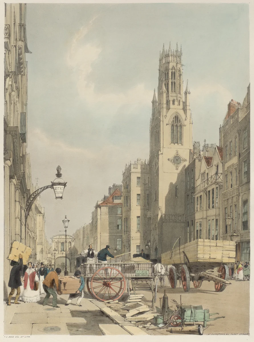 London As It Is: St. Dunstan's, Fleet Street by Thomas Shotter Boys, book, 1842