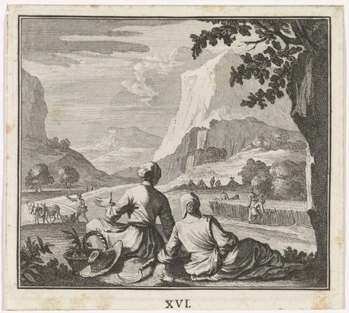Embleem: vallei by Caspar Luyken, print, 1700