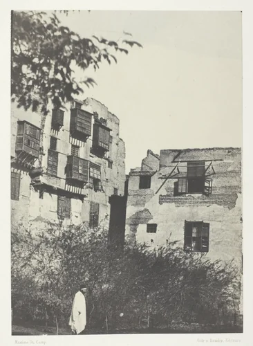 Maison et Jardin dans le Quartier Frank, Le Kaire, plate 3 from the album "Egypte, Nubie, Palestine et Syrie" (1852) by Maxime Du Camp, photograph, 1849-1851