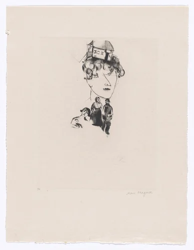 Self Portrait (Selbstportrait) from My Life (Mein Leben) by Marc Chagall, illustrated book, 1922