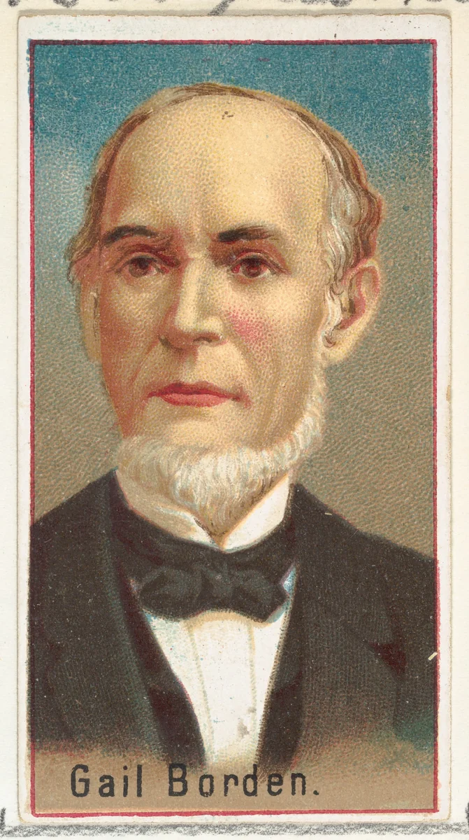 Gail Borden, printer's sample for the World's Inventors souvenir album (A25) for Allen & Ginter Cigarettes by Allen & Ginter, print, 1888
