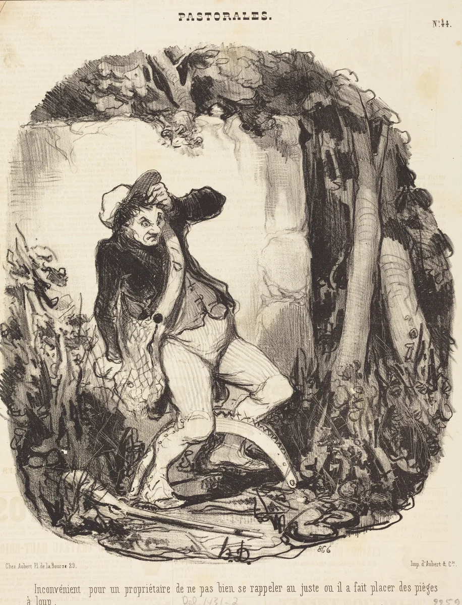 Inconvénient pour un propriétaire de ne pas... by Honoré Daumier, print, 1846
