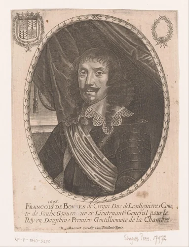 Portret van François de Bonne de Lesdiguières by anonymous, print, 1656