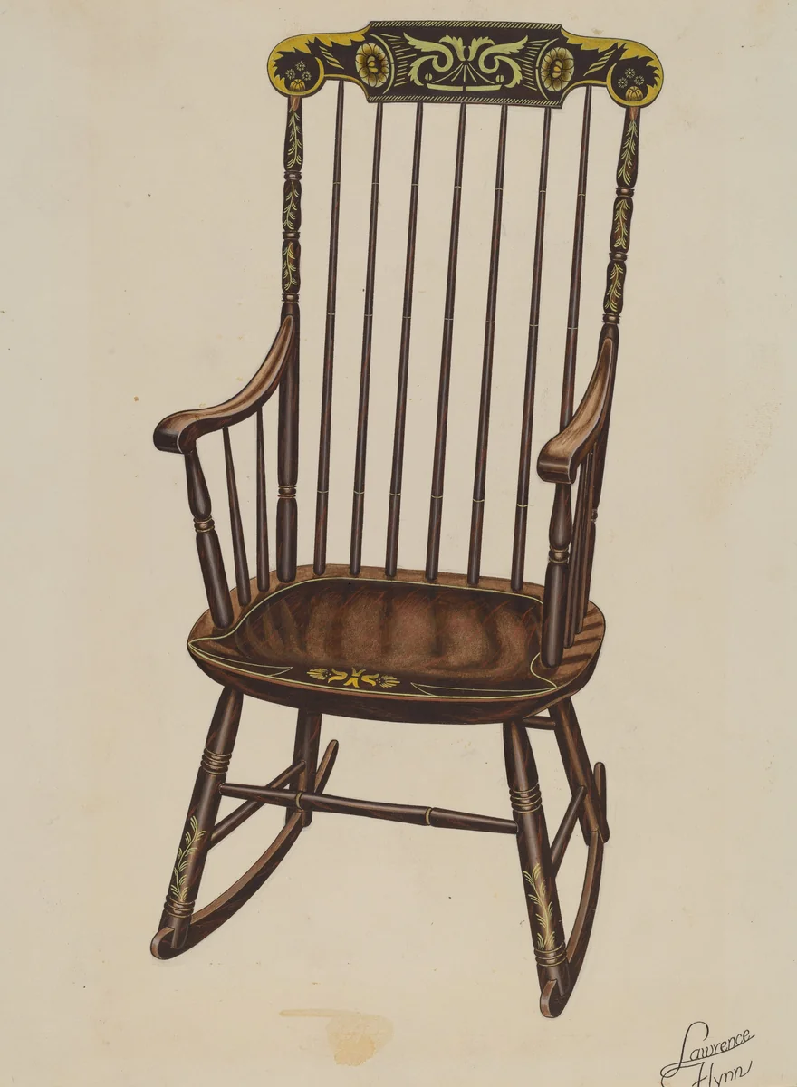 Hitchcock Rocker by Lawrence Flynn, index of american design, 1936