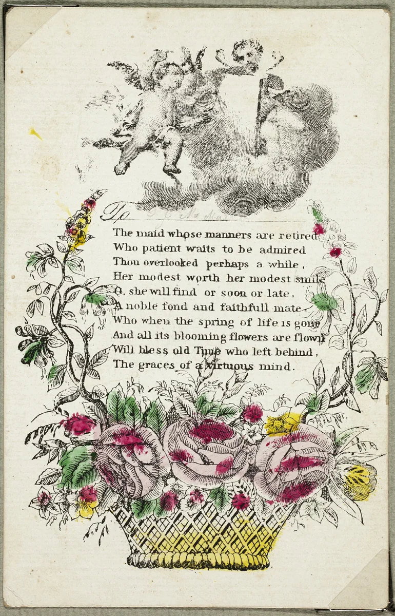 The Maid Whose Manners are Retired (valentine) by Unknown Artist, other, 1800-1900
