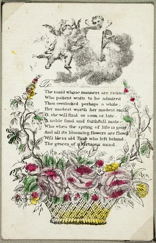 The Maid Whose Manners are Retired (valentine) by Unknown Artist, other, 1800-1900