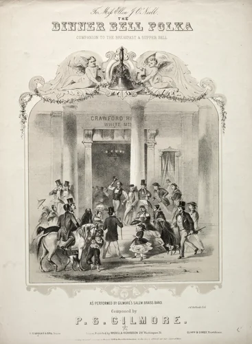 The Dinner Bell Polka - Sheet Music Cover by Winslow Homer, print, 1853-1858