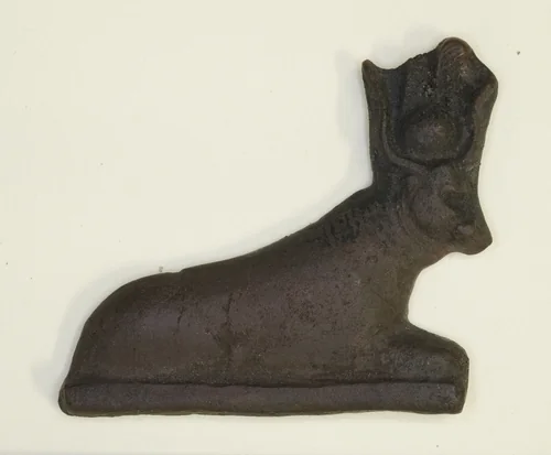Amulet of a Reclining Cow by Egyptian, metalwork, -1070--656