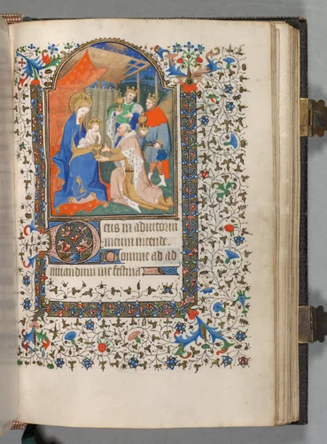 Book of Hours (Use of Paris): Fol. 67r, Adoration of the Magi by The Bedford Master, book, 1415-1425