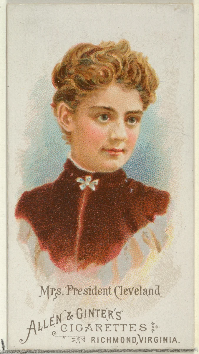 Mrs. President Cleveland, from World's Beauties, Series 1 (N26) for Allen & Ginter Cigarettes by Allen & Ginter, print, 1888