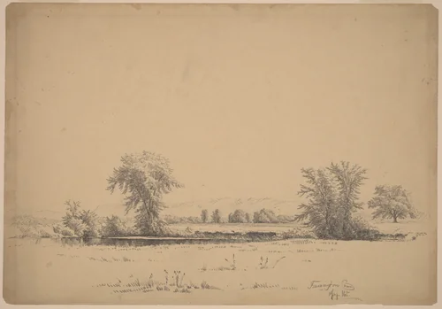Farmington, Connecticut by James Renwick Brevoort, drawing, 1865