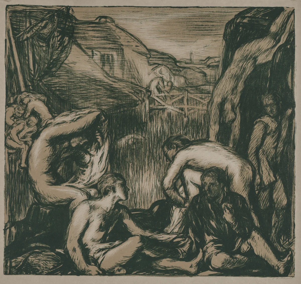 The Mill-Pond by Charles Hasslewood Shannon, print, 1905