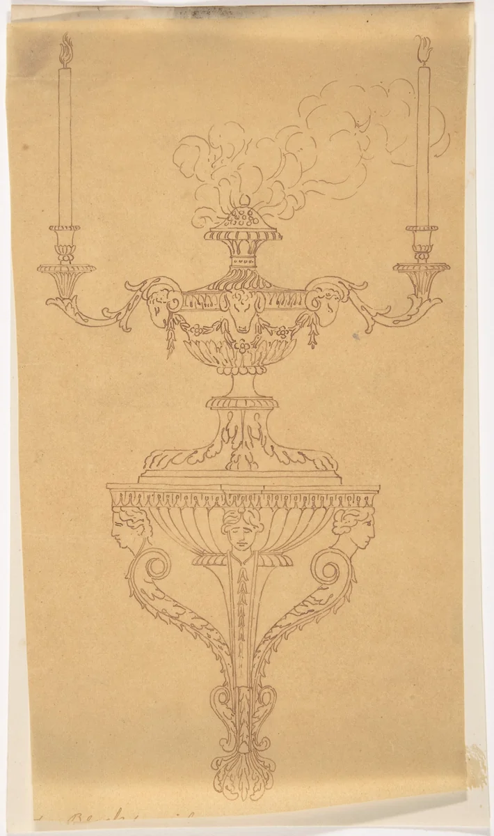 Classical Incense Burner by anonymous, drawing, 1800-1900