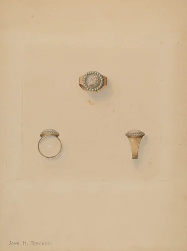 Mourning Ring by John H. Tercuzzi, index of american design, 1935-1942