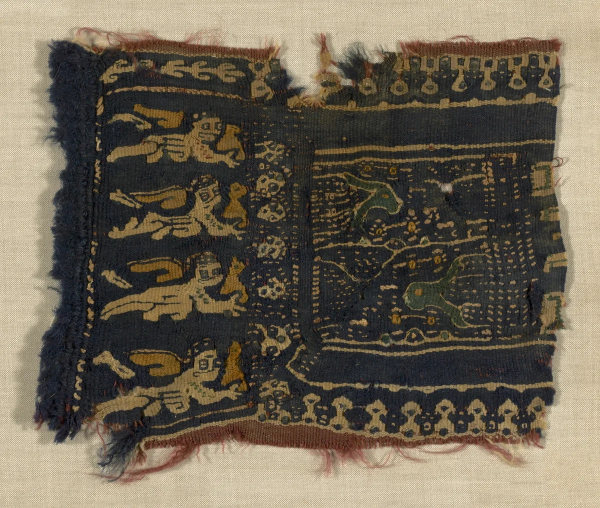 Fragment by Coptic Egypt, textile, 201-600