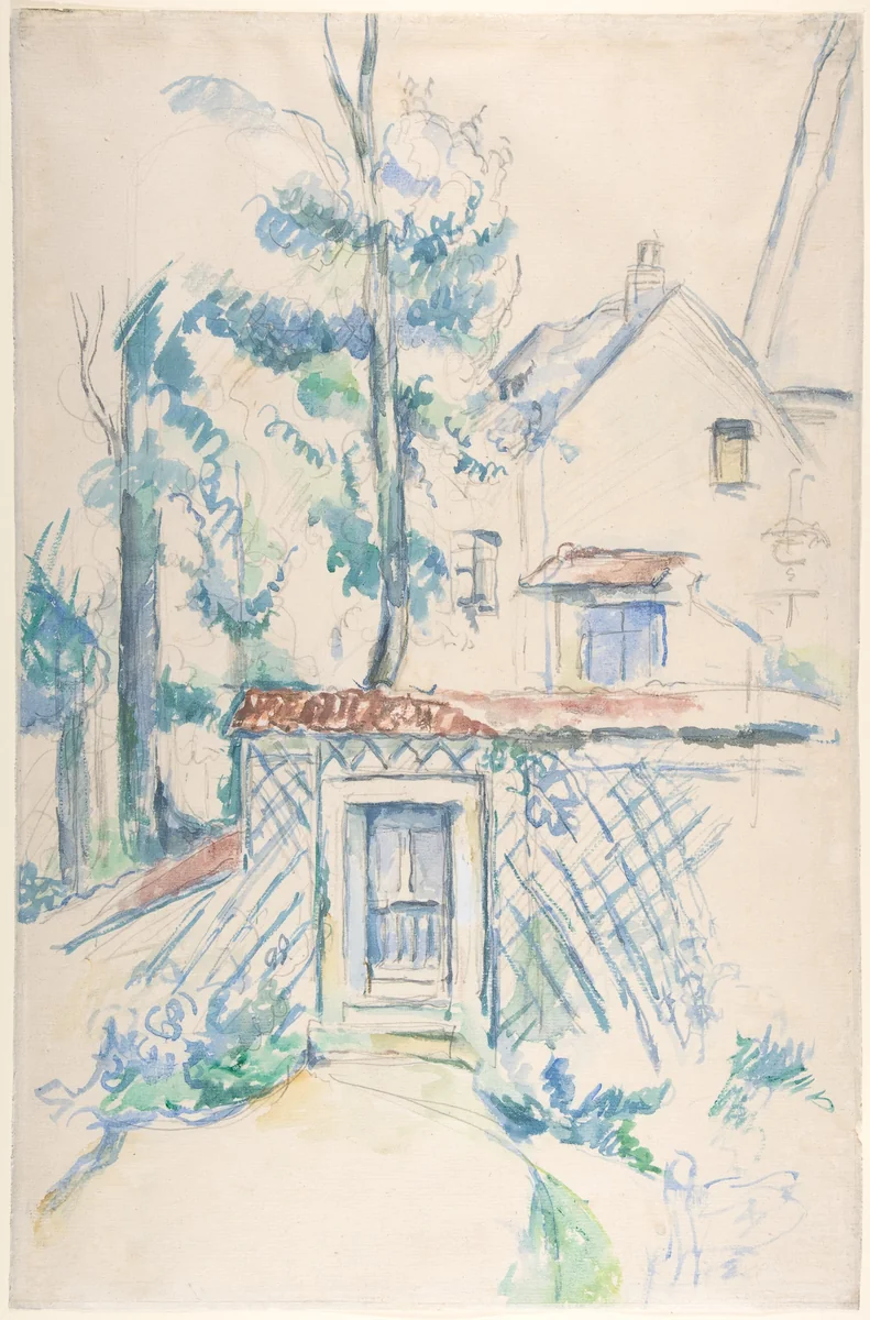 Entrance to a Garden by Paul Cézanne, drawing, 1878-1880