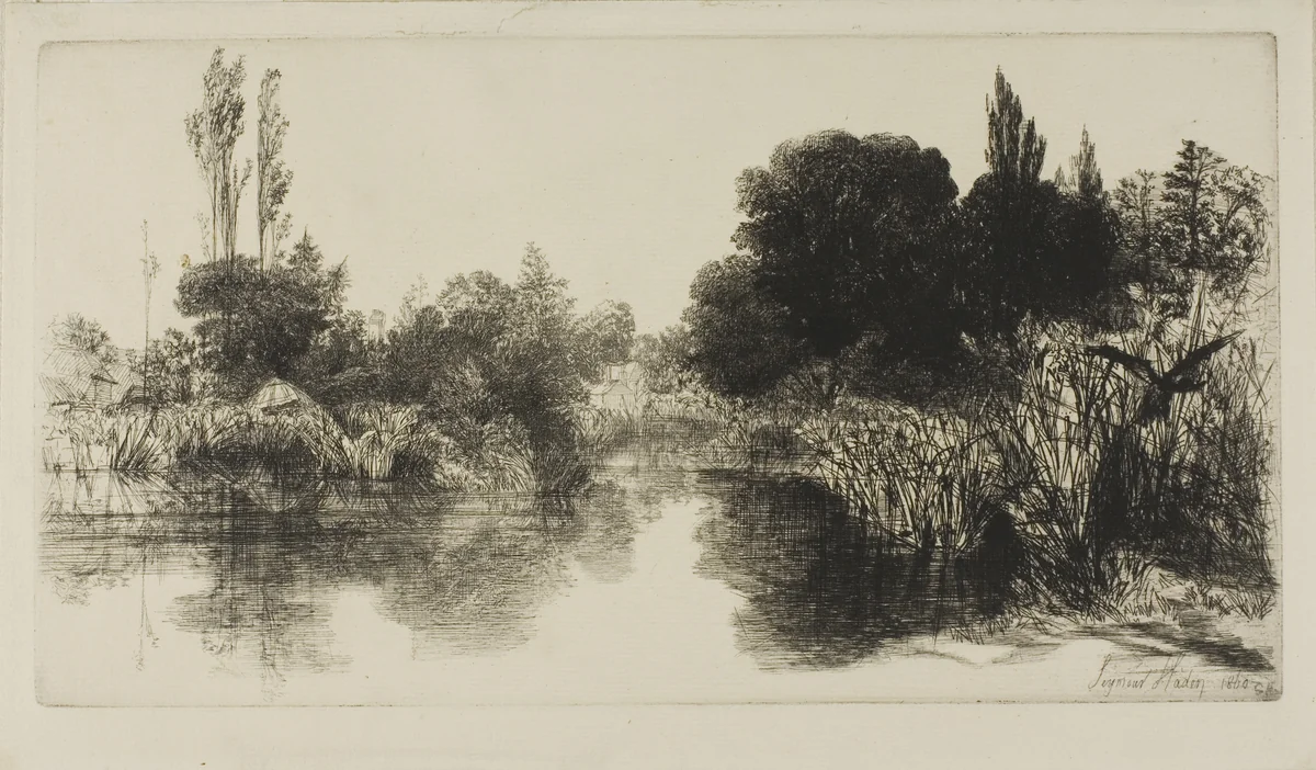 Shere Mill Pond, No. II (large plate) by Francis Seymour-Haden, print, 1860