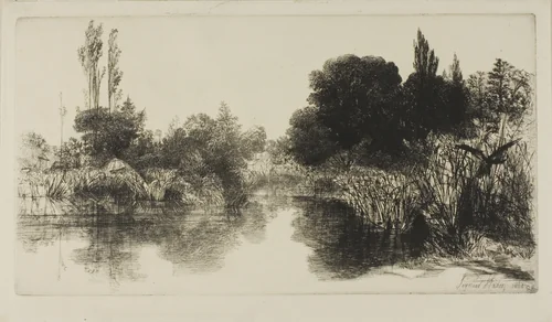 Shere Mill Pond, No. II (large plate) by Francis Seymour-Haden, print, 1860