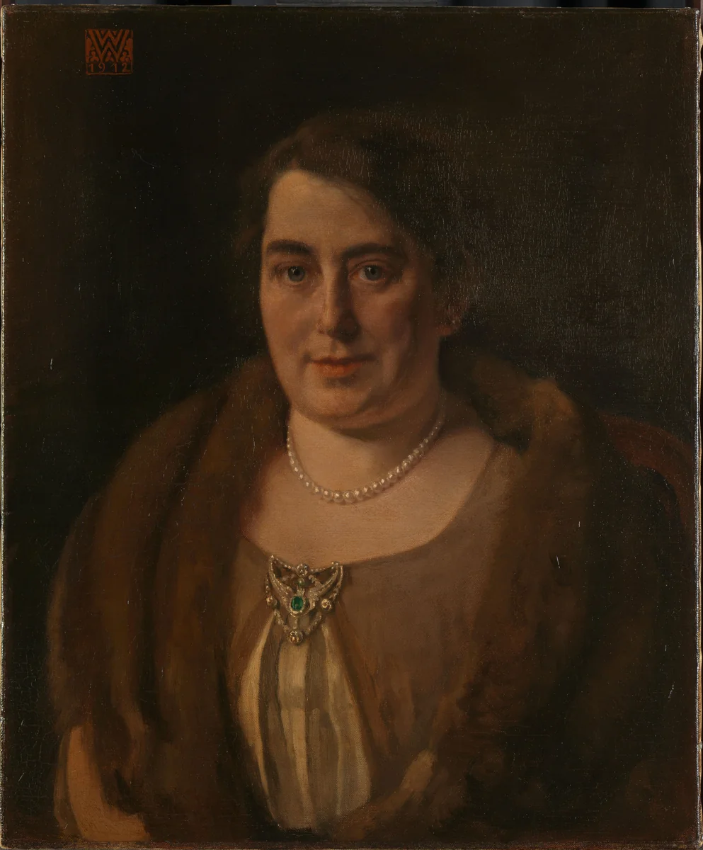 Adèle van Meekren, de tweede echtgenote van Andries van Wezel by Willem Witsen, painting, 1912