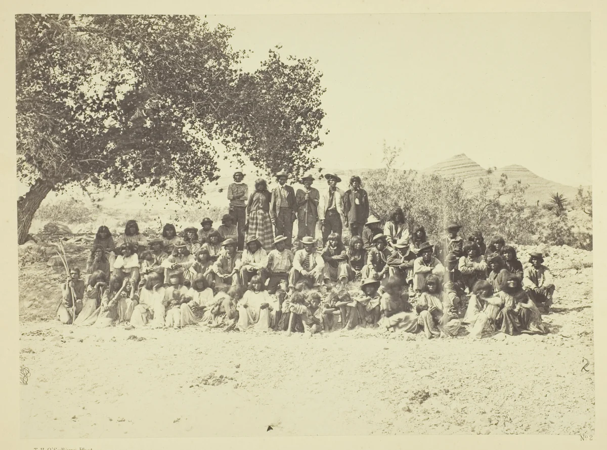 Group of Pah-Ute Indians, Nevada by Timothy O'Sullivan, photograph, 1871