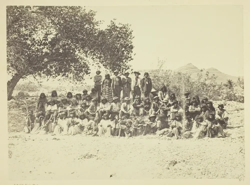 Group of Pah-Ute Indians, Nevada by Timothy O'Sullivan, photograph, 1871
