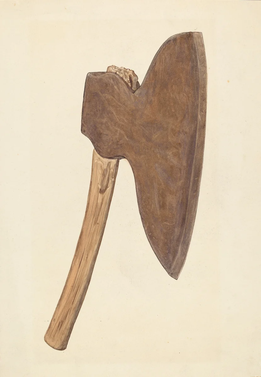 Pioneeer Broad Axe by Glenn Wilson, index of american design, 1941