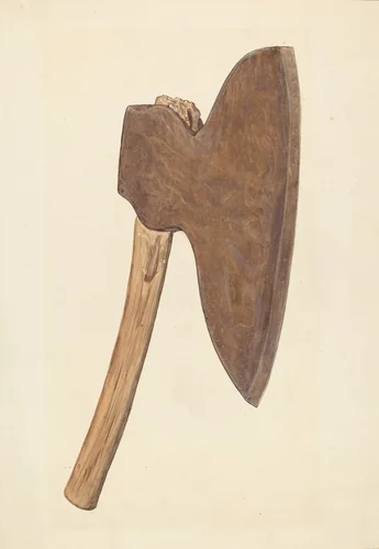 Pioneeer Broad Axe by Glenn Wilson, index of american design, 1941