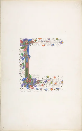 Decorated Border by Freeman Gage Delamotte, drawing, 1830-1862