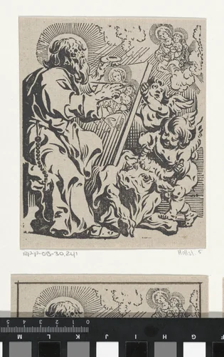 Lucas de evangelist by Antoine Sallaert, print, 1590-1650