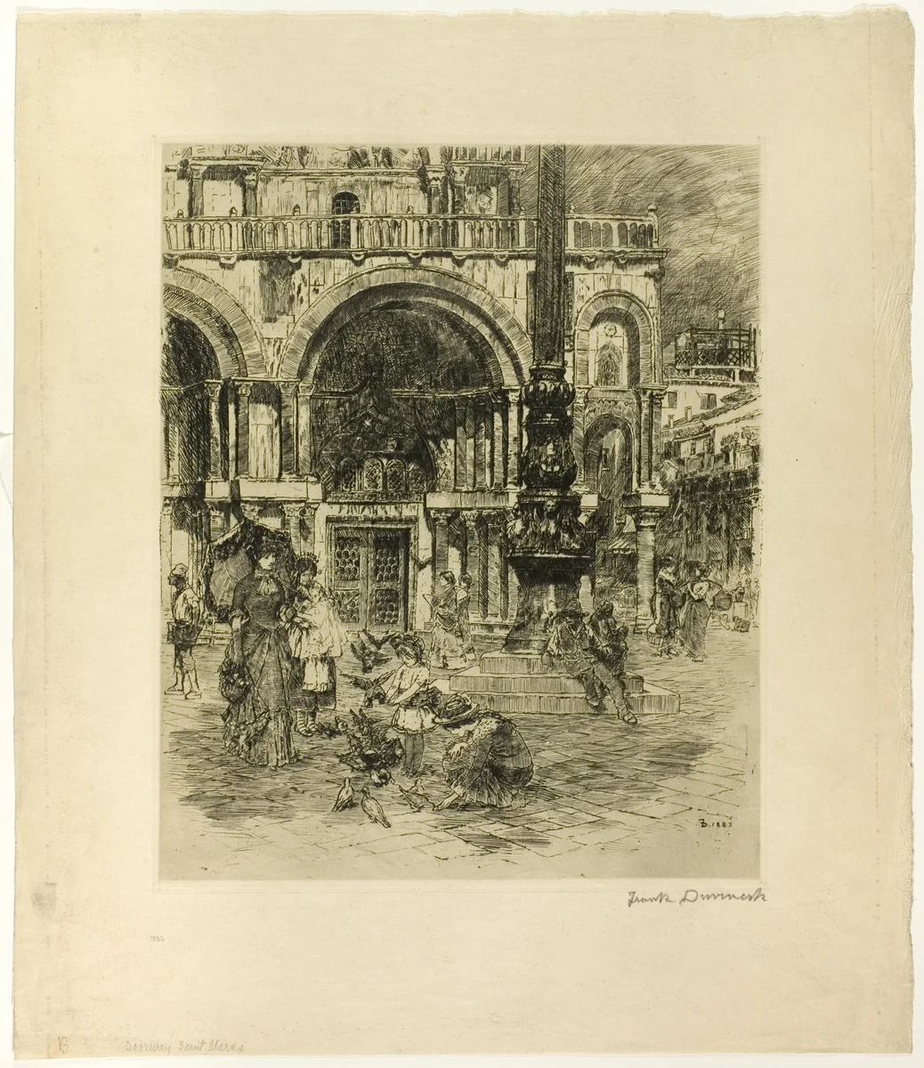 Piazza San Marco by Frank Duveneck, print, 1883