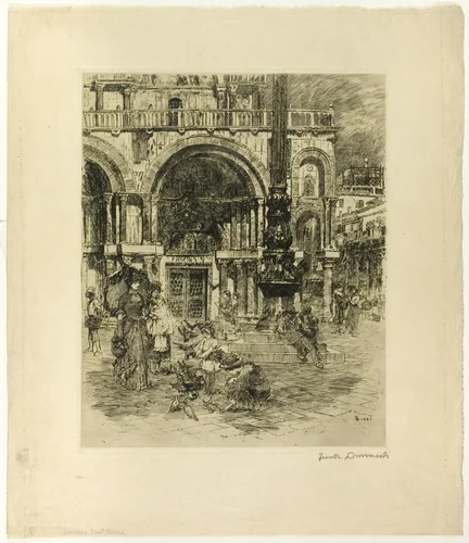 Piazza San Marco by Frank Duveneck, print, 1883