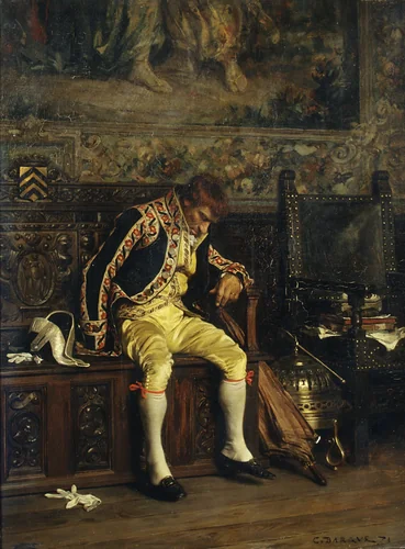 A Footman Sleeping by Charles Bargue, painting, 1871