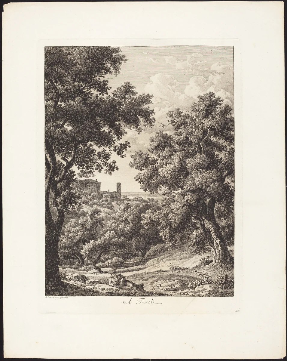 A Tivoli by Johann Christian Reinhart, portfolio, 1761-1847