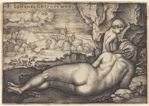 The Penance of Saint John Chrysostom by Sebald Beham; Barthel Beham, print, 1525-1550