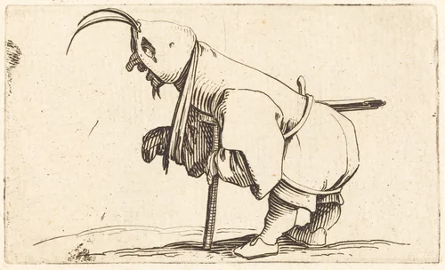 The Hooded Cripple by Jacques Callot, print, 1622