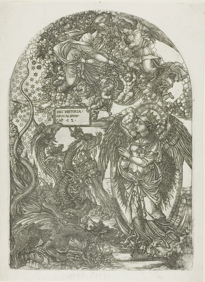 The Woman Clothed with the Sun by Jean Duvet, print, 1505-1570