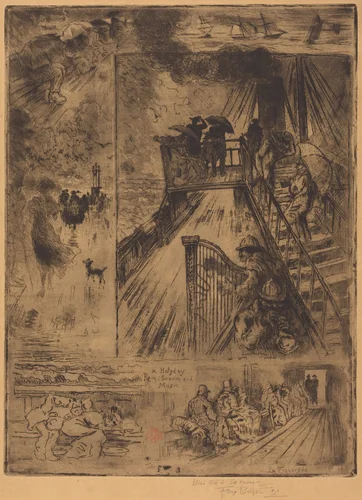 La Traversée (The Passage) by Félix-Hilaire Buhot, print, 1879-1885