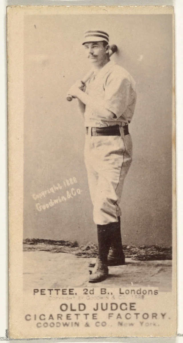 Patrick E. "Pat" Pettee, 2nd Base, London Tecumsehs, from the Old Judge series (N172) for Old Judge Cigarettes by Goodwin & Company, photograph, 1888-1889