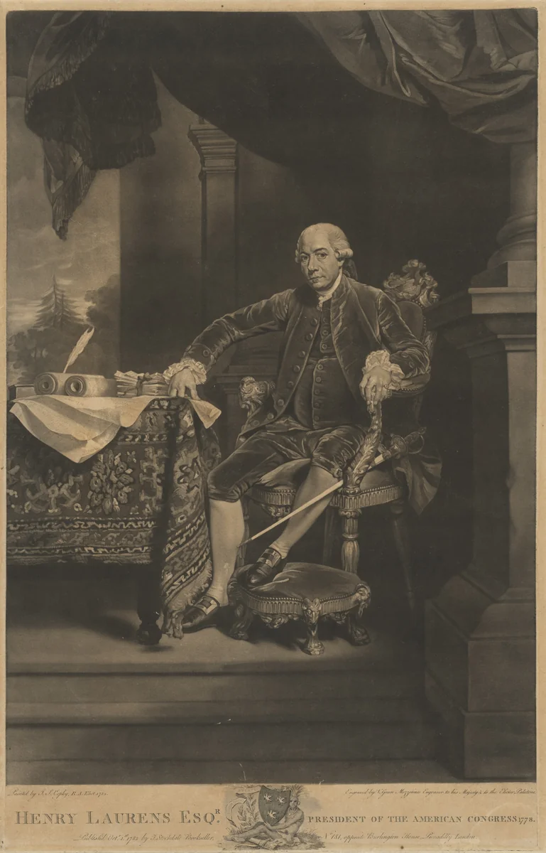 Henry Laurens by Valentine Green
John Singleton Copley, print, 1782