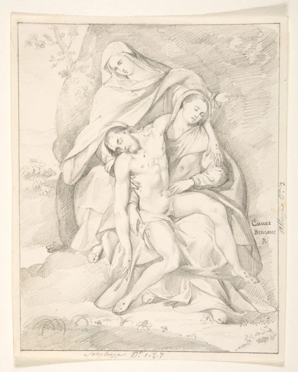 Pietà by Johann David Passavant, drawing, 1807-1861