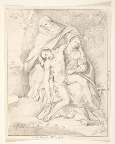 Pietà by Johann David Passavant, drawing, 1807-1861