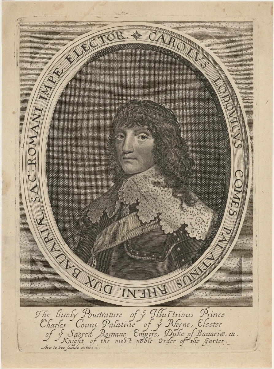Charles Louis, Elector Palatine by Robert van Voerst, print, 1630