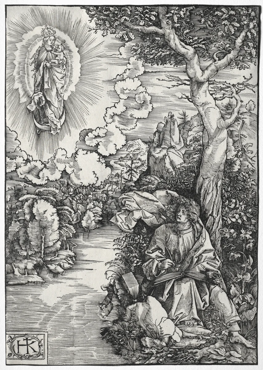 St. John on the Island of Patmos by Hans Wechtlin, print