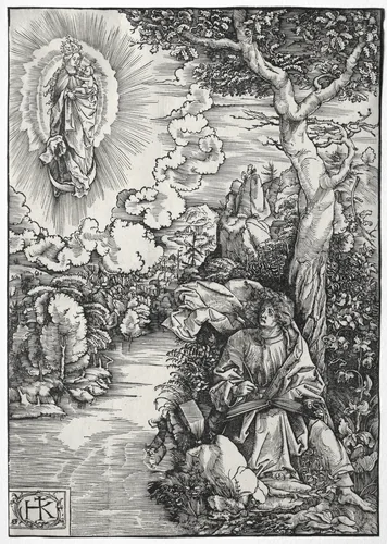 St. John on the Island of Patmos by Hans Wechtlin, print