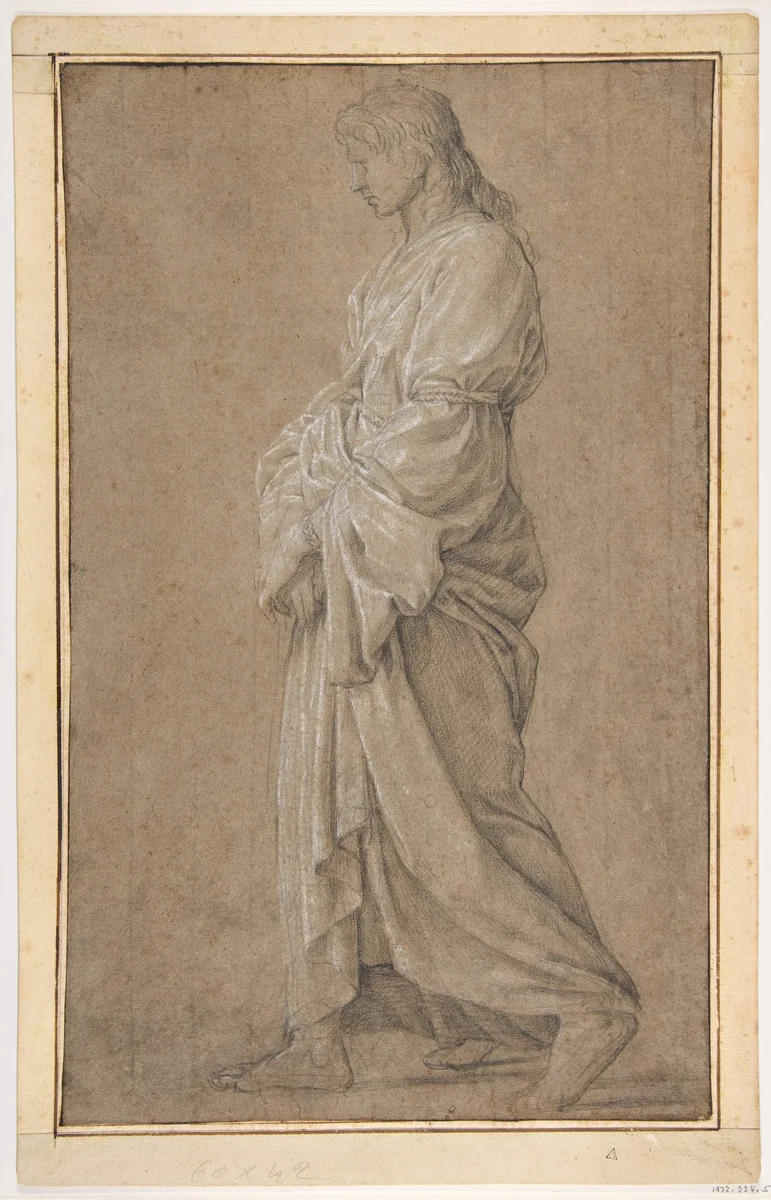 Study for Saint Gervasius by Eustache Le Sueur, drawing, 1647-1657
